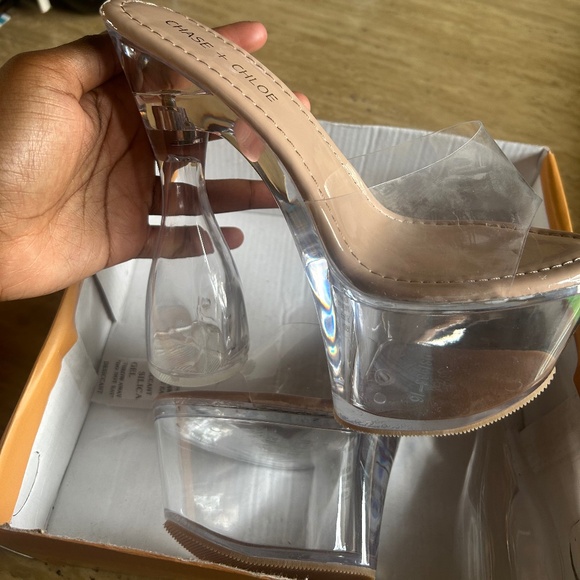clear platform heels - Picture 2 of 2
